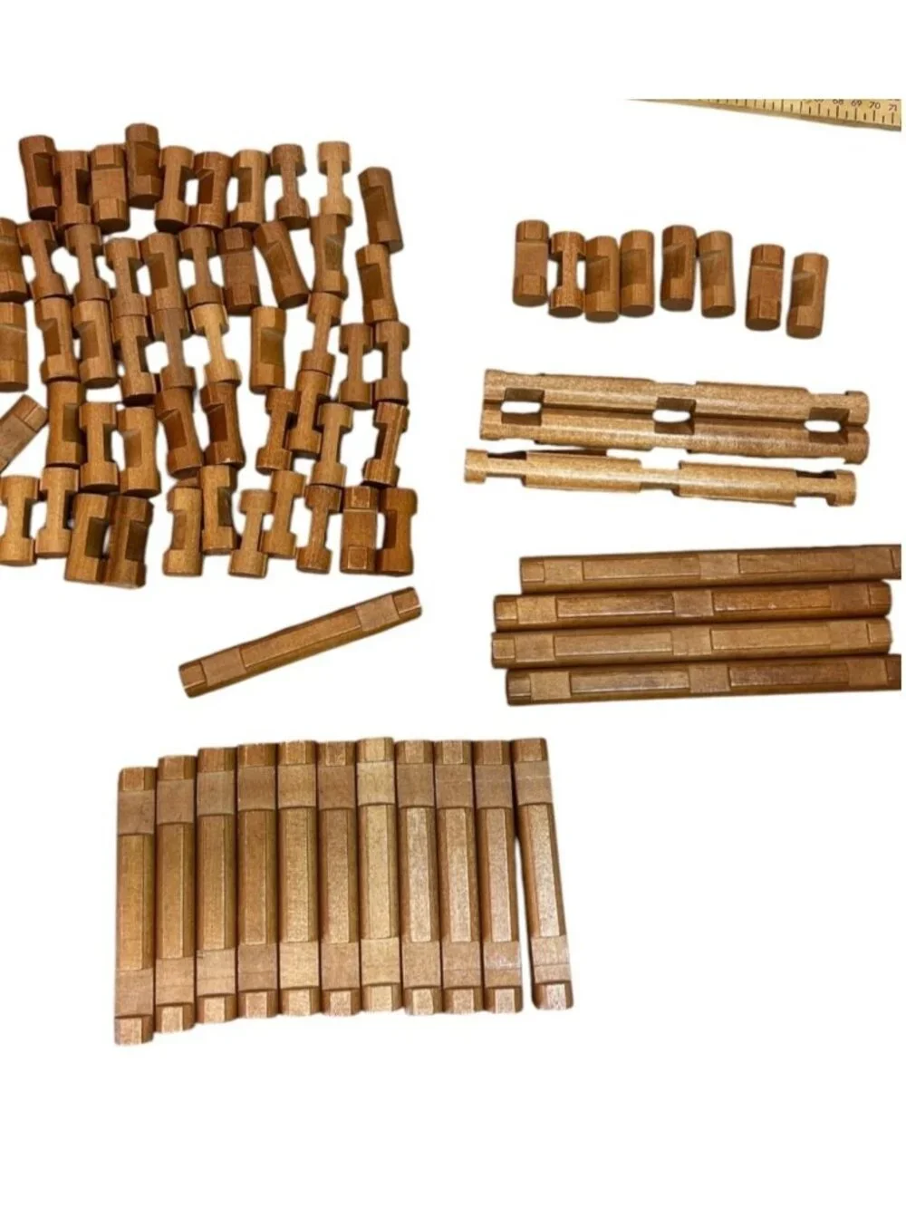 Lincoln Logs, made in the USA, includes can for storage, circa 2017